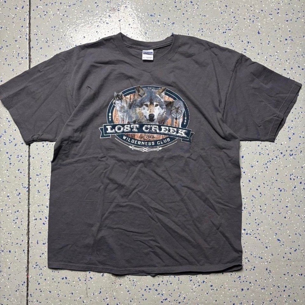Lost Creek Wilderness Club Grey Short Sleeve Mens XL Nature T-Shirt